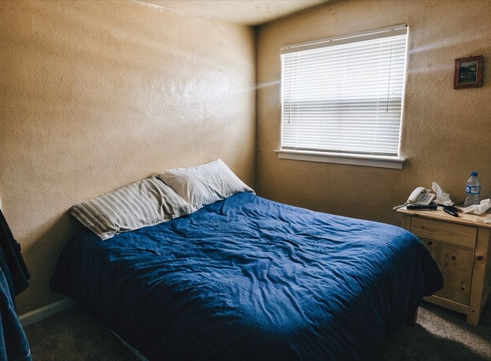 Before: the bedroom as photographed
