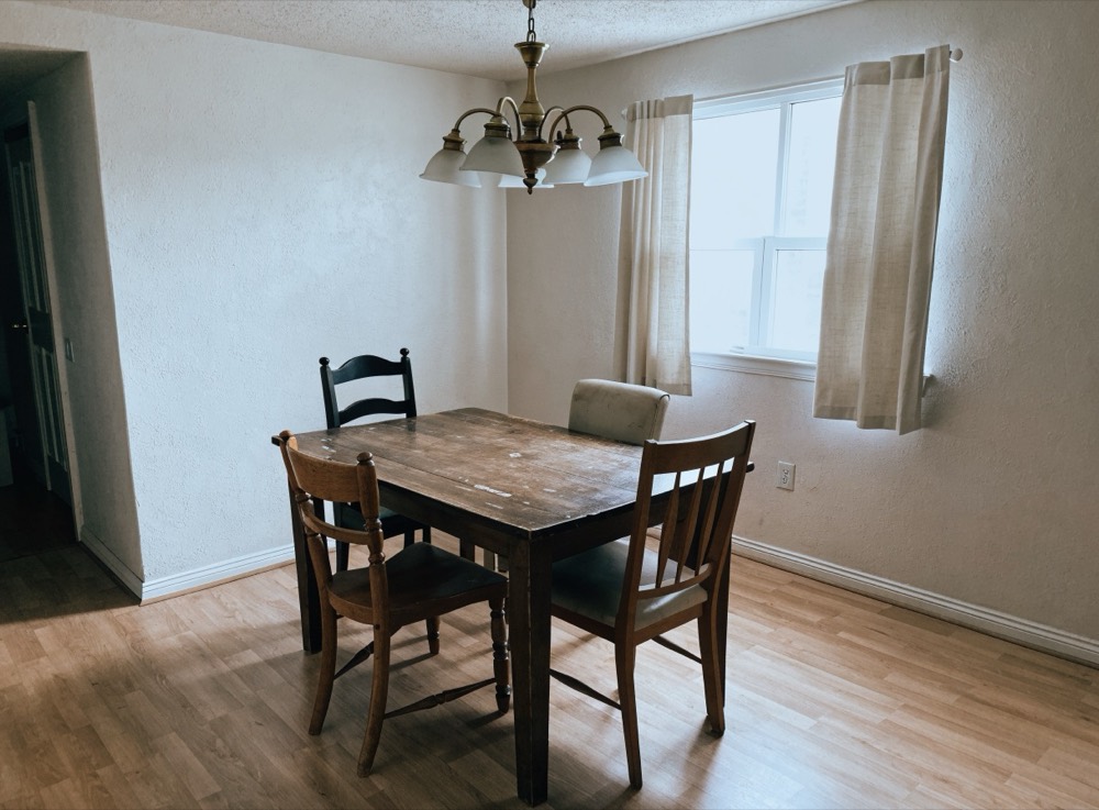 Before: the dining room as photographed