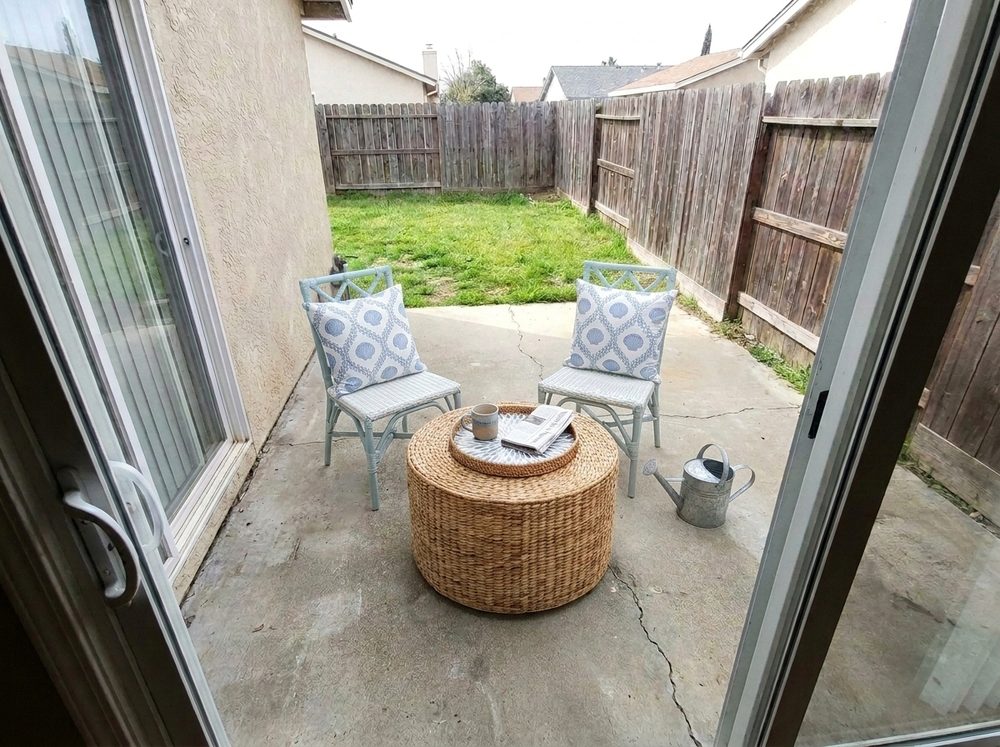 After: coastal outdoor patio designed from one photo