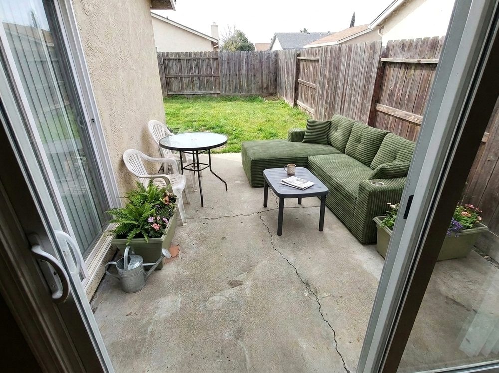 After: organic modern outdoor patio designed from one photo