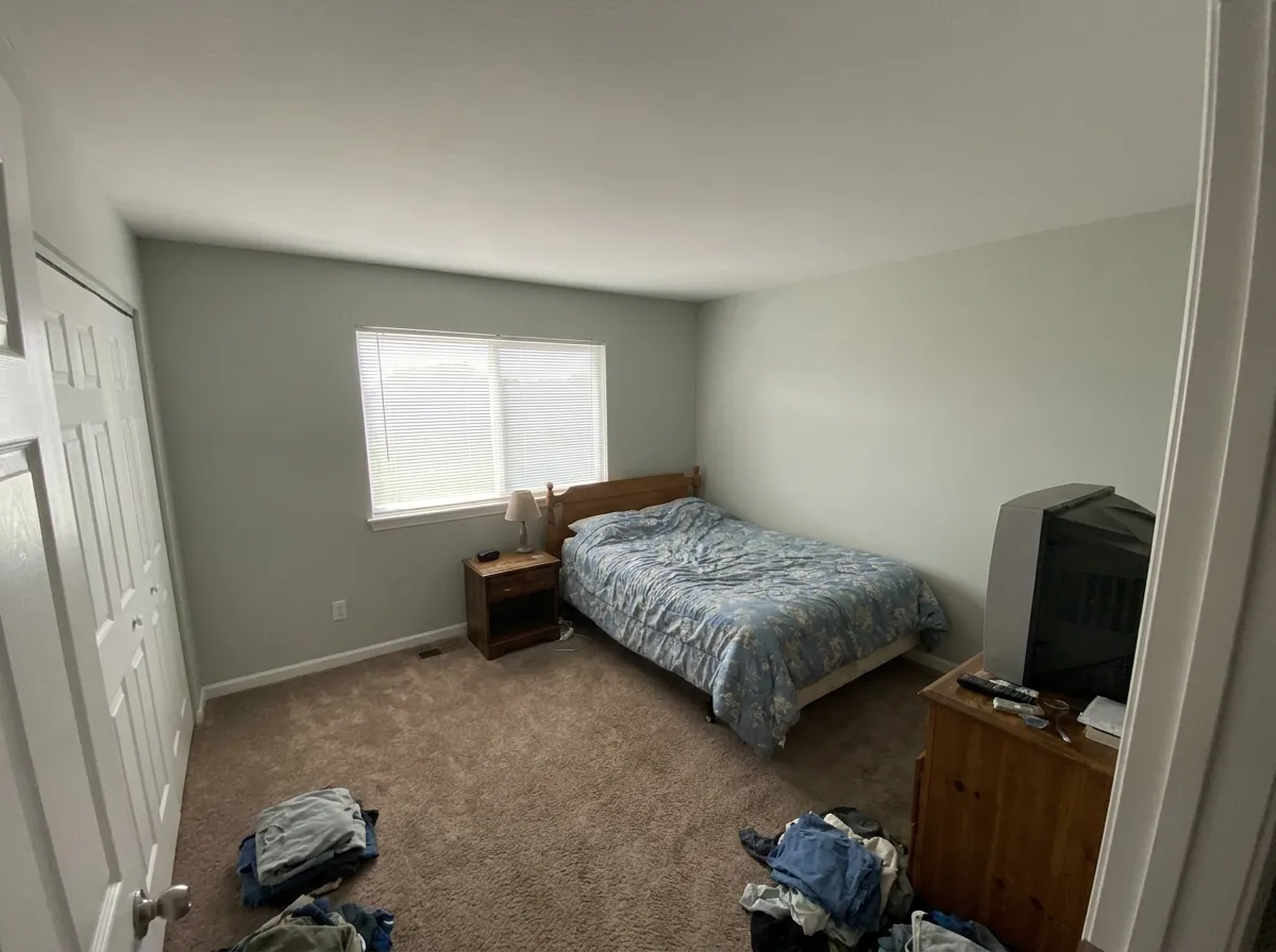 Before: the bedroom as photographed