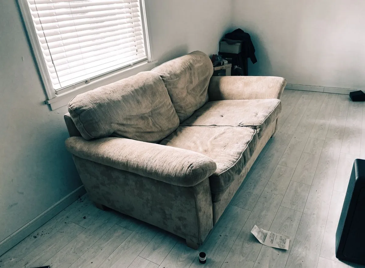 Before: the living room as photographed