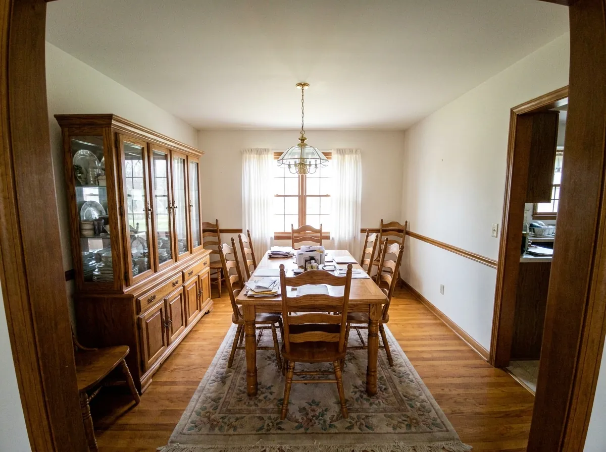 Before: the dining room as photographed